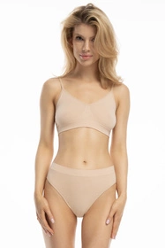 Julimex Bamboo Bralette Biustonosz braletka, beżowy