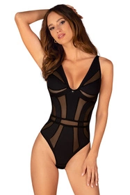 Obsessive Chic Amoria teddy Body sexy, czarny