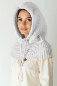 Vivisence 70110 Nakrycie głowy kaptur, jasny szary