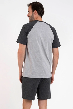 Italian Fashion Morten kr.r. kr.sp. Nocna piżama, melanż/c.melanż