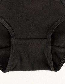 Wol-Bar Eco-Ma Majtki wysokie figi, czarny