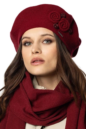 Vivisence 7037Kmpl Komplet beret+szalik, bordowy