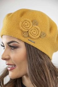 Vivisence 7037 Nakrycie głowy beret, miodowy