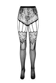 Passion ECO S004 Wyrób pończoszniczy pończochy z pasem, black