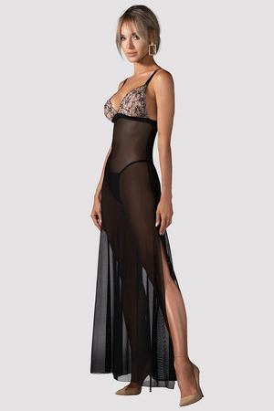 Obsessive Vila Blanes long chemise Nocna koszulka, multicolor