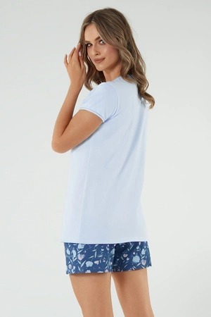 Italian Fashion Tulip kr.r. kr.sp. Nocna piżama, niebieski/druk