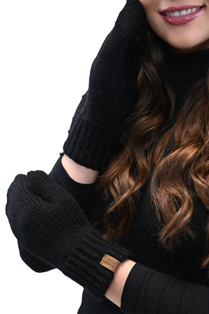 Vivisence 7015R Rękawiczki dzianinowe z 1 palcem, czarny