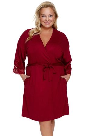 Doctor Nap SWW.7261 Nocna szlafrok, burgundy red