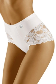 Wol-Bar Diamond 3506 3-pak Majtki wysokie figi, beżowy-czarny-biały