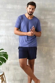 Italian Fashion Dallas kr.r. kr.sp. Nocna piżama, niebieski/granat