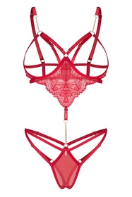 Obsessive Matildea crotchless teddy Body sexy, czerwony
