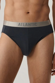 Atlantic 2BMP-013 2-pack Majtki slipy, grafitowy
