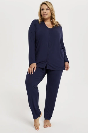 Italian Fashion Song dł.r. dł.sp. Nocna piżama, granat