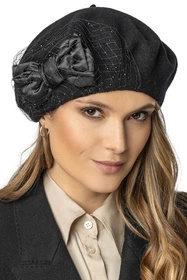 Vivisence 7081 Nakrycie głowy beret, czarny