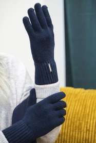 Vivisence 7202 Rękawiczki dzianinowe, granatowy