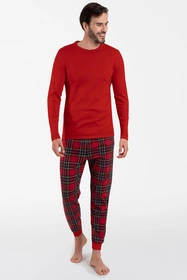 Italian Fashion Narwik dł.r. dł.sp. Nocna piżama, czerwony/druk