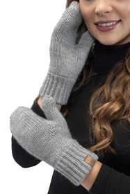 Vivisence 7015 Kmpl+R Komplet czapka+szalik+rękawiczki, jasnoszary