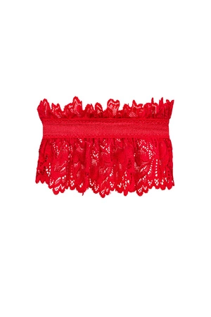 Obsessive Amor Cherris Wyrób pończoszniczy podwiązka, czerwony