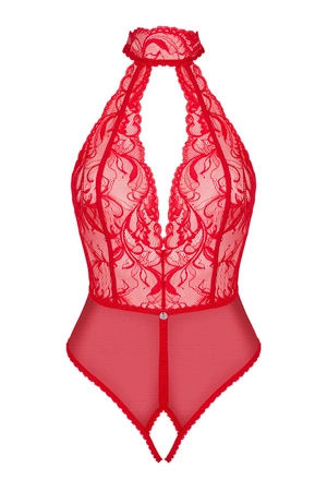 Obsessive Dagmarie teddy Body sexy, czerwony