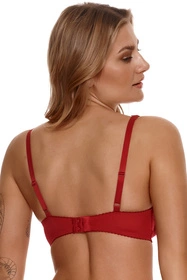 Lupo 2311 Biustonosz push-up, czerwono-czarny