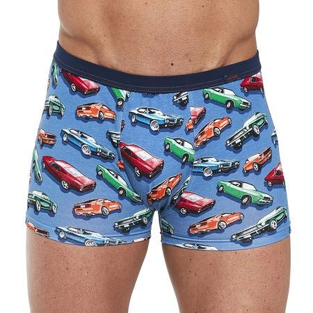 Cornette Tattoo Cars 280/216 Majtki bokserki, niebieski