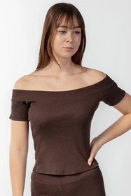 Dkaren Bayo-Kpl Komplet legginsy + bluzka, czekolada