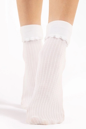 Fiore Apolonia 40 DEN G1180 Wyrób pończoszniczy skarpetki, off white