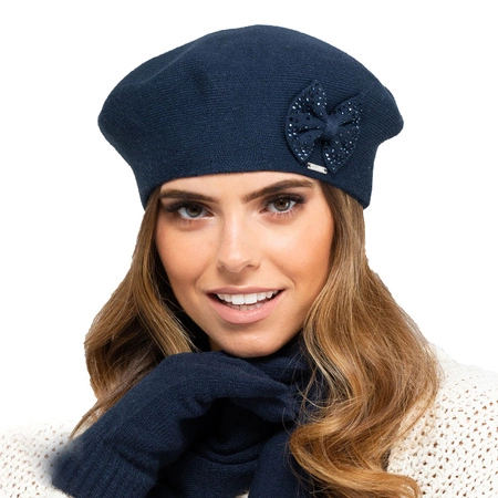 Kamea Salamanka Nakrycie głowy beret, granat