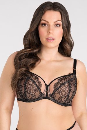 Gorsenia K834 Black to Black Biustonosz mi�kki, czarny