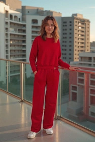 Vivisence 9004 Bluza nierozpinana, czerwony