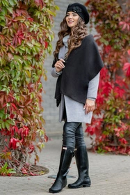 Vivisence 7006Kmpl Komplet beret+szalik, czarny