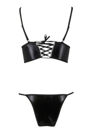 Passion Asuna set Nocna komplet biustonosz + stringi, black