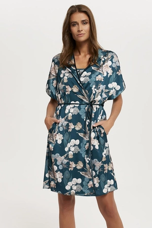 Italian Fashion Scarlet kr.r. Nocna szlafrok, druk/zielony