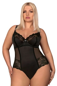 Obsessive Amallie teddy Body sexy, czarny