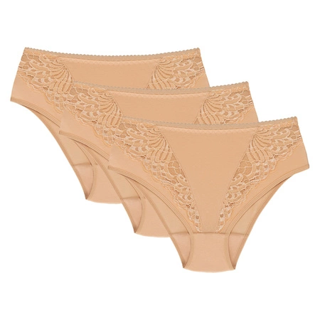 Wol-Bar Eco-Ga 3-pak Majtki figi, beżowy