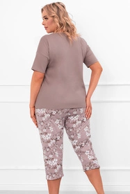 Italian Fashion Kimuri kr.r. sp.3/4 Nocna piżama, cappuccino/druk