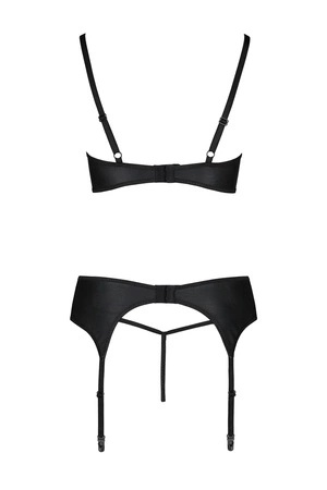 Passion Astrida set Nocna komplet biustonosz + stringi, black