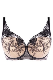 Unikat Saskia Biustonosz usztywniany, czarny-beż