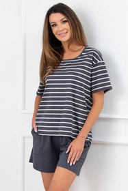 Italian Fashion Betty kr.r. kr.sp. Nocna piżama, grafit