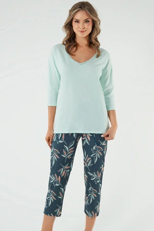 Italian Fashion Julietta r.3/4 sp.7/8 Nocna piżama, pistacja/druk