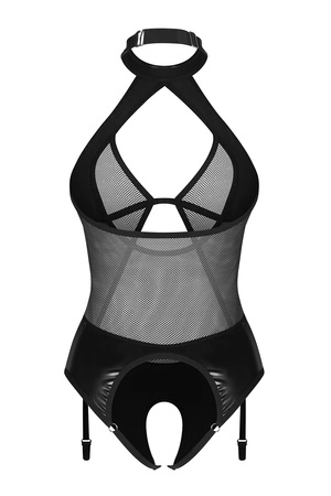 Obsessive Dominna crotchless teddy Body sexy, black