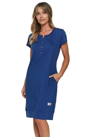 Doctor Nap TCB.4348 Nocna koszula, indigo blue