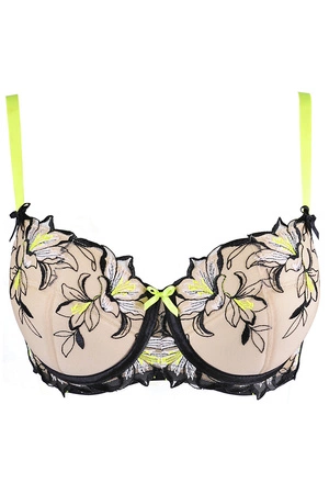 Axami V-10151 Biustonosz push-up, beżowo-czarny