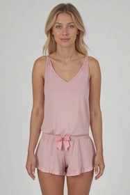 Vivisence 2044 Nocna komplet top + szorty, różowy
