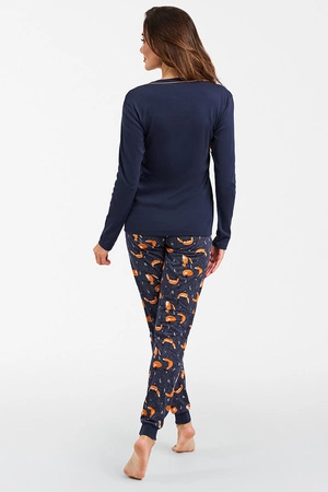 Italian Fashion Wasilla dł.r. dł.sp. Nocna piżama, granat/druk