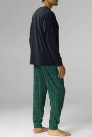 Atlantic NMP-377 Nocna piżama, niebieski/zielony