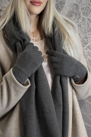 Vivisence 7202 Rękawiczki dzianinowe, grafitowy