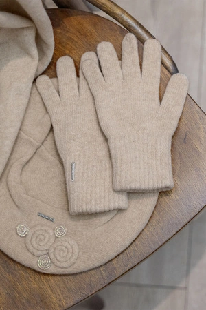 Vivisence 7201 Rękawiczki dzianinowe, beżowy