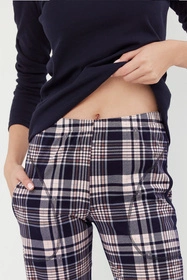 Italian Fashion Dona dł.r. dł.sp. Nocna piżama, granat/druk