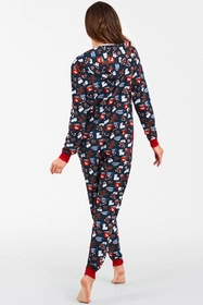 Italian Fashion Makala dł.r. dł.sp. Kombinezon długi, druk/granat